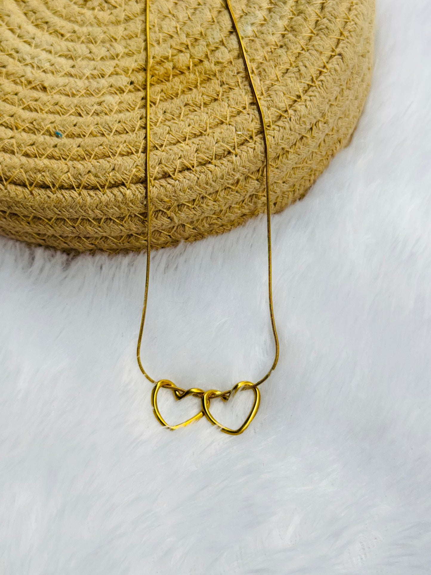 Twin heart necklace