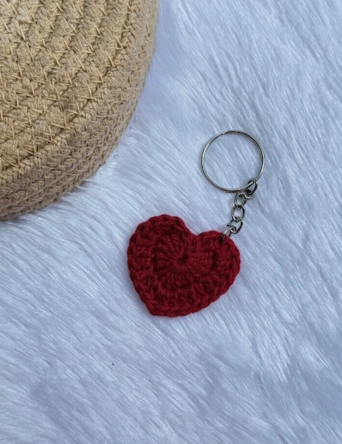 Crochet Heart keychain