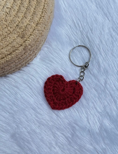 Crochet Heart keychain