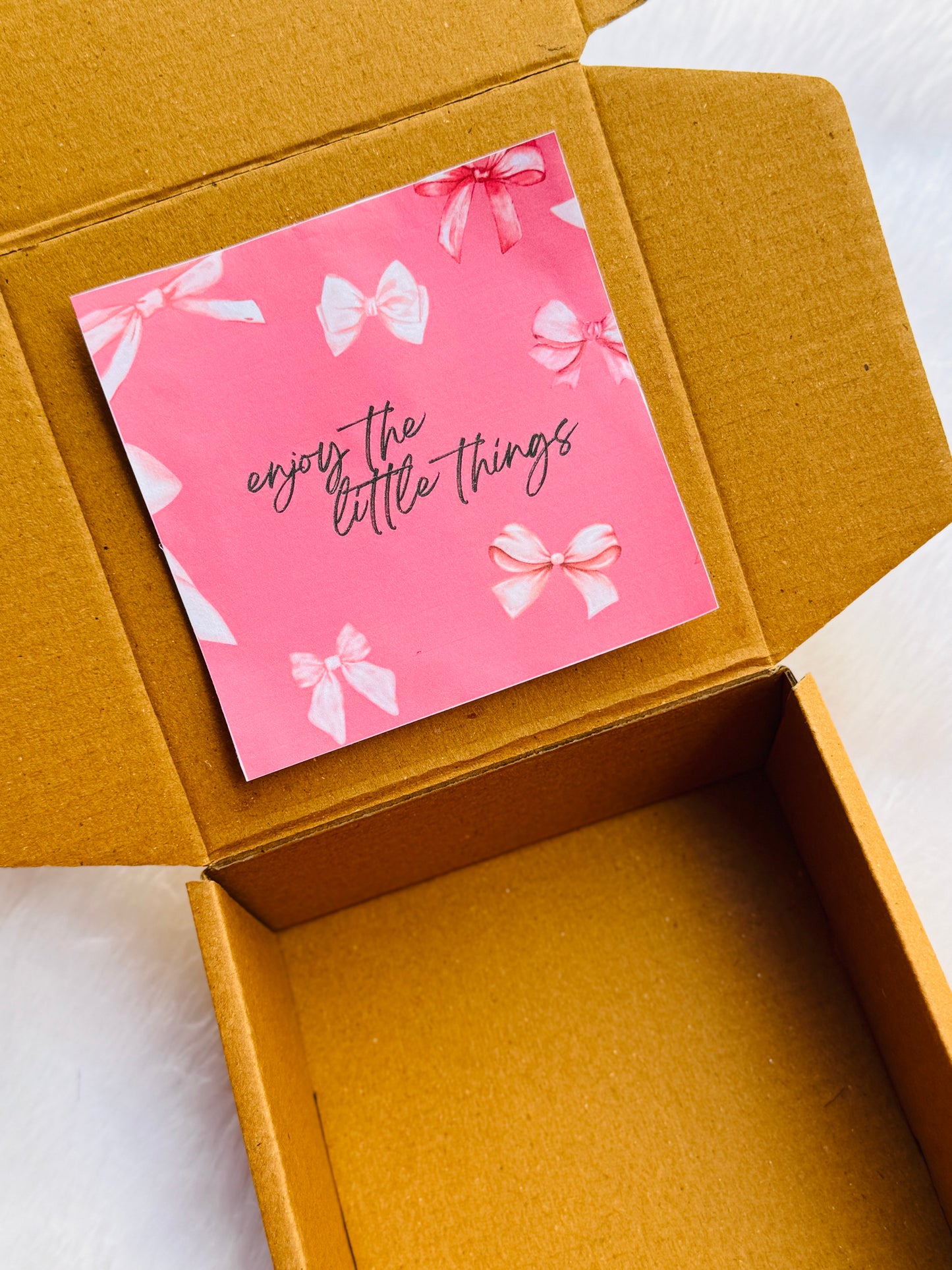 Add sticker inside the box