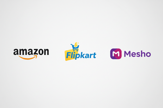 Amazon Flipkart Meesho Logos Close Together